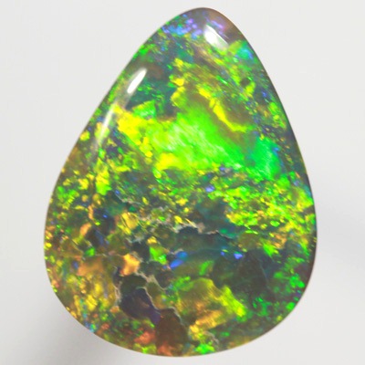 SOLID BLACK OPAL Neon bright Flame pattern SEE VIDEO